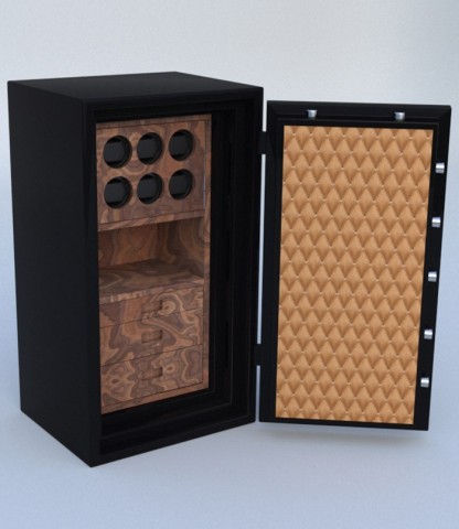 NMSF 95 (6 Adet Watch Winder) Saat Kasası - Siyah