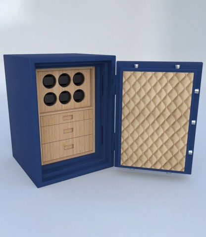 NMSF 75 (6 Adet Watch Winder) Saat Kasası - Mavi