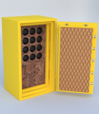 NMSF 95 (12 Adet Watch Winder) Saat Kasası - Sarı