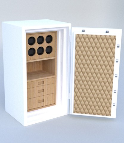 NMSF 95 (6 Adet Watch Winder) Saat Kasası - Beyaz