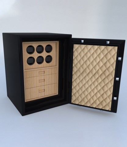 NMSF 75 (6 Adet Watch Winder) Saat Kasası - Siyah