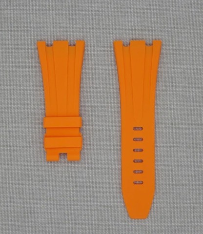 Tempomat Madrid - Audemars Piguet Royal Oak Offshore 42mm Model Ailesi Uyumlu Kauçuk Kayış - Turuncu