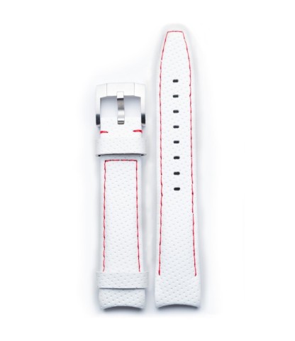 EH8WHTRR -Kendinden Tokalı Kavisli Deri Kayış / Renk: Beyaz
