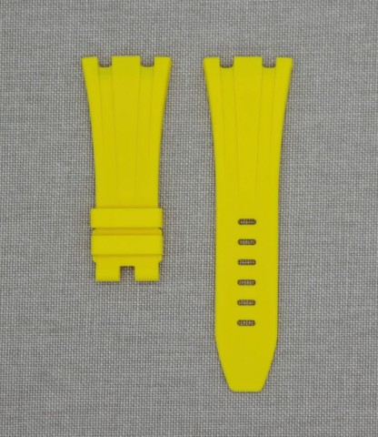 Tempomat Madrid - Audemars Piguet Royal Oak Offshore 42mm Model Ailesi Uyumlu Kauçuk Kayış - Sarı